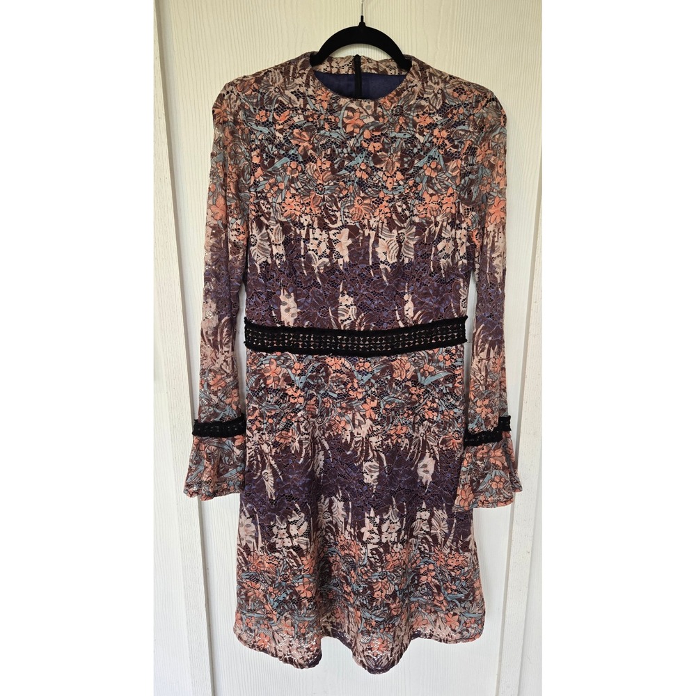 Pastel Bell Sleeve Floral Lace Crochet Dress Fairy Boho Hippie Romantic Feminine